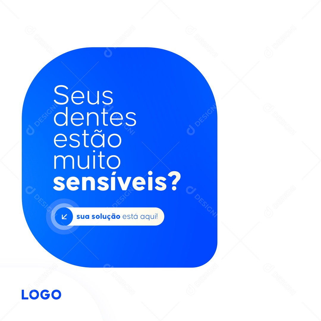 Seus Dentes Estão Muitos Sensíveis Odontologia Social Media PSD Editável