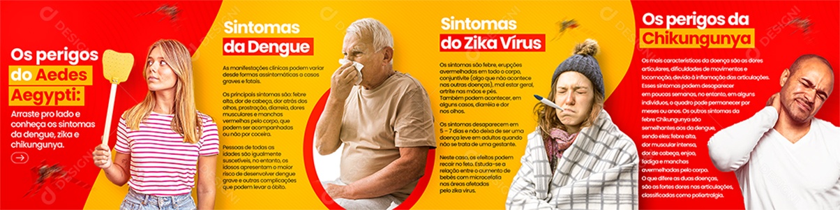 Campanha Publicitaria Contra o Perigo do Aedes Aegypt Dengue Zika Vírus  Social Media PSD Editável