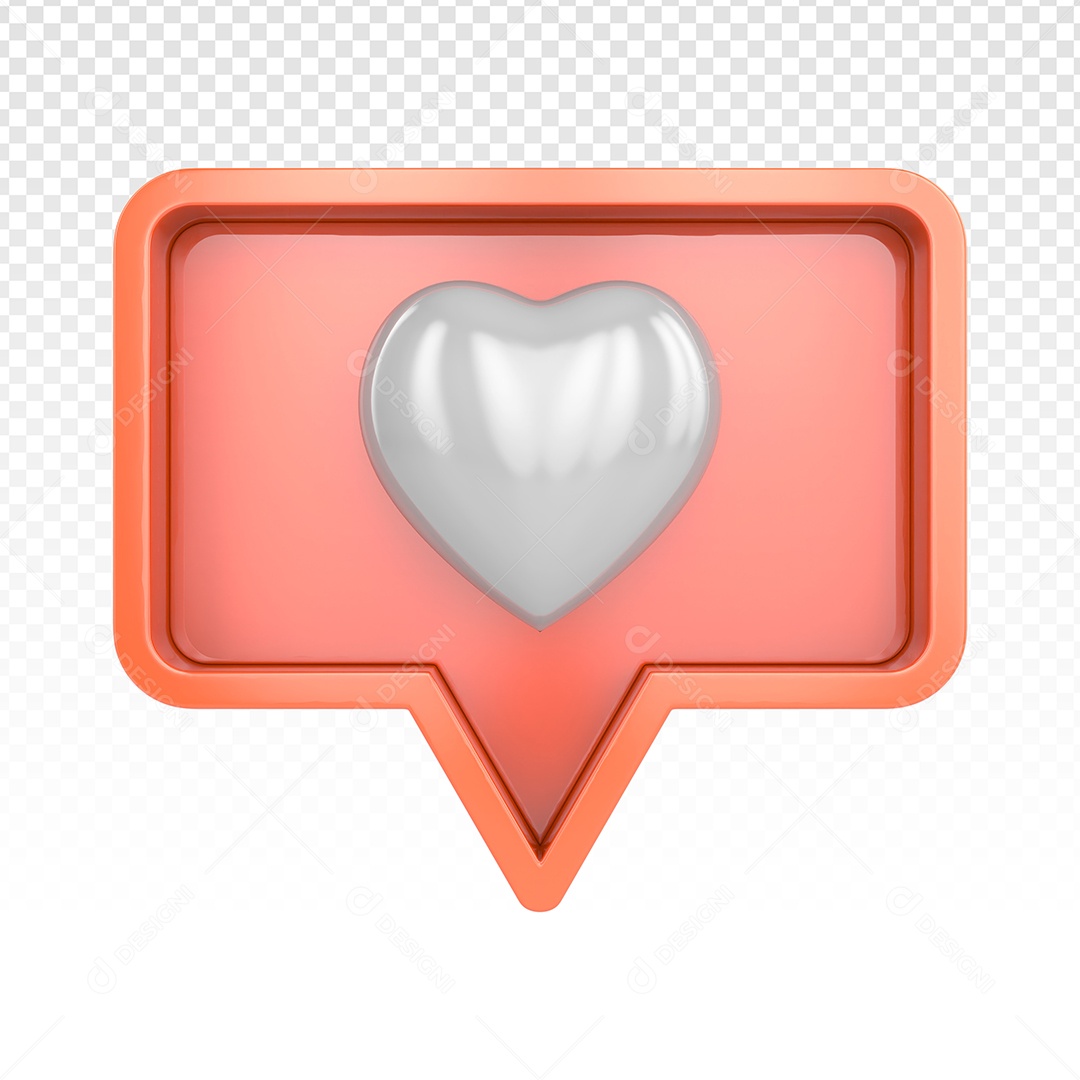 Elemento 3D Emoji De Like Rosa Coração Prata Para Composição PSD