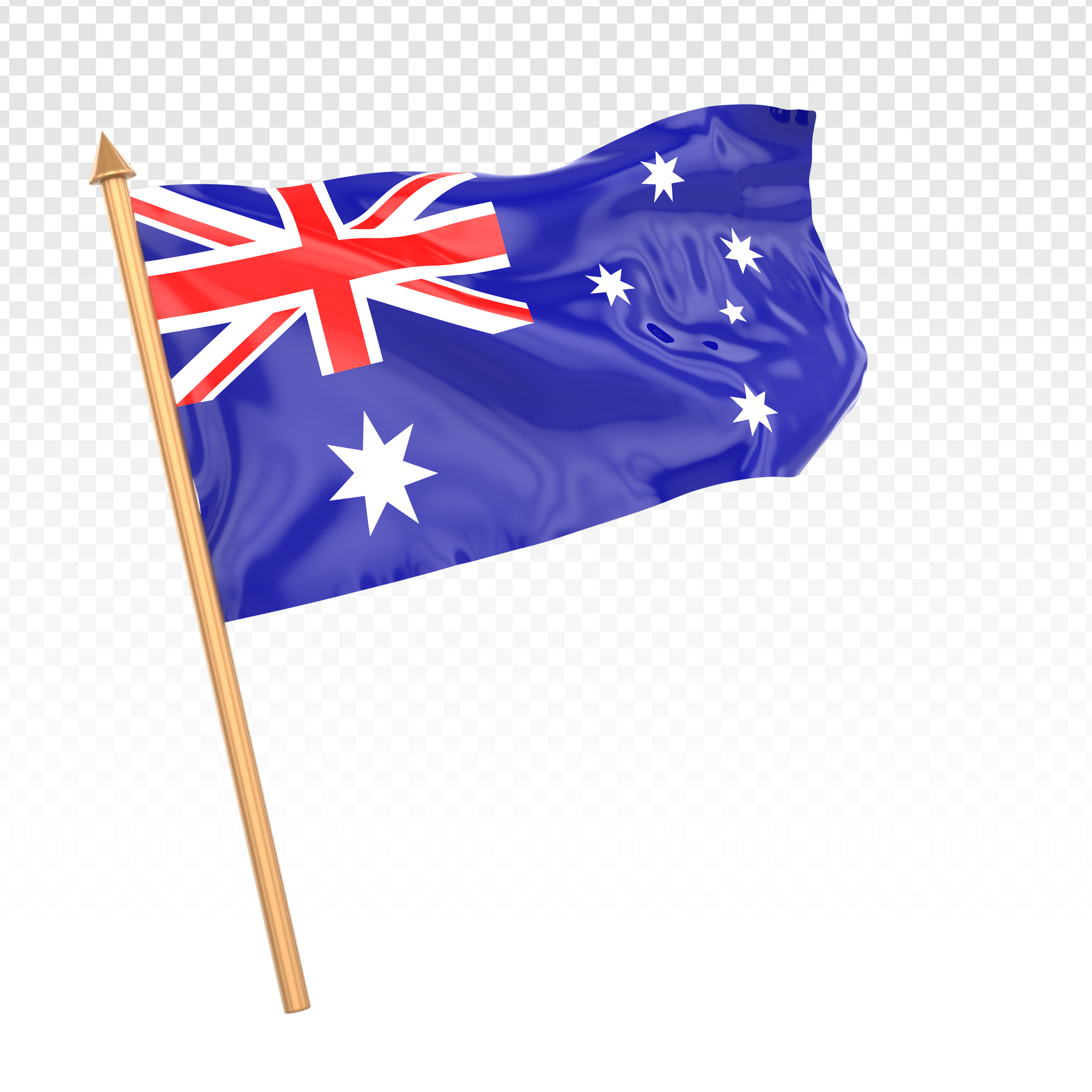 Bandeira Da Austrália Elemento 3D Para Composição PSD