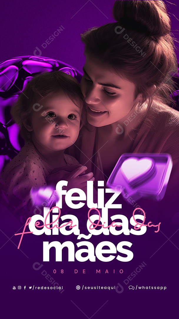 Story Feliz Dia Das Mães 14 De Maio Social Media PSD Editável