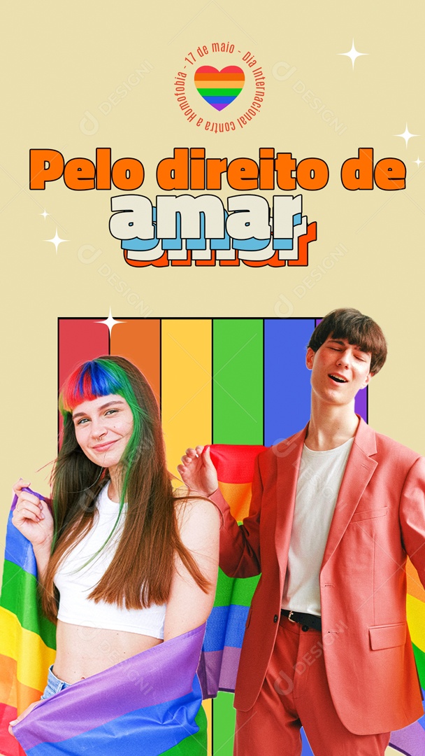 Story Pelo Direto de Amar Lgbt Social Media PSD Editável