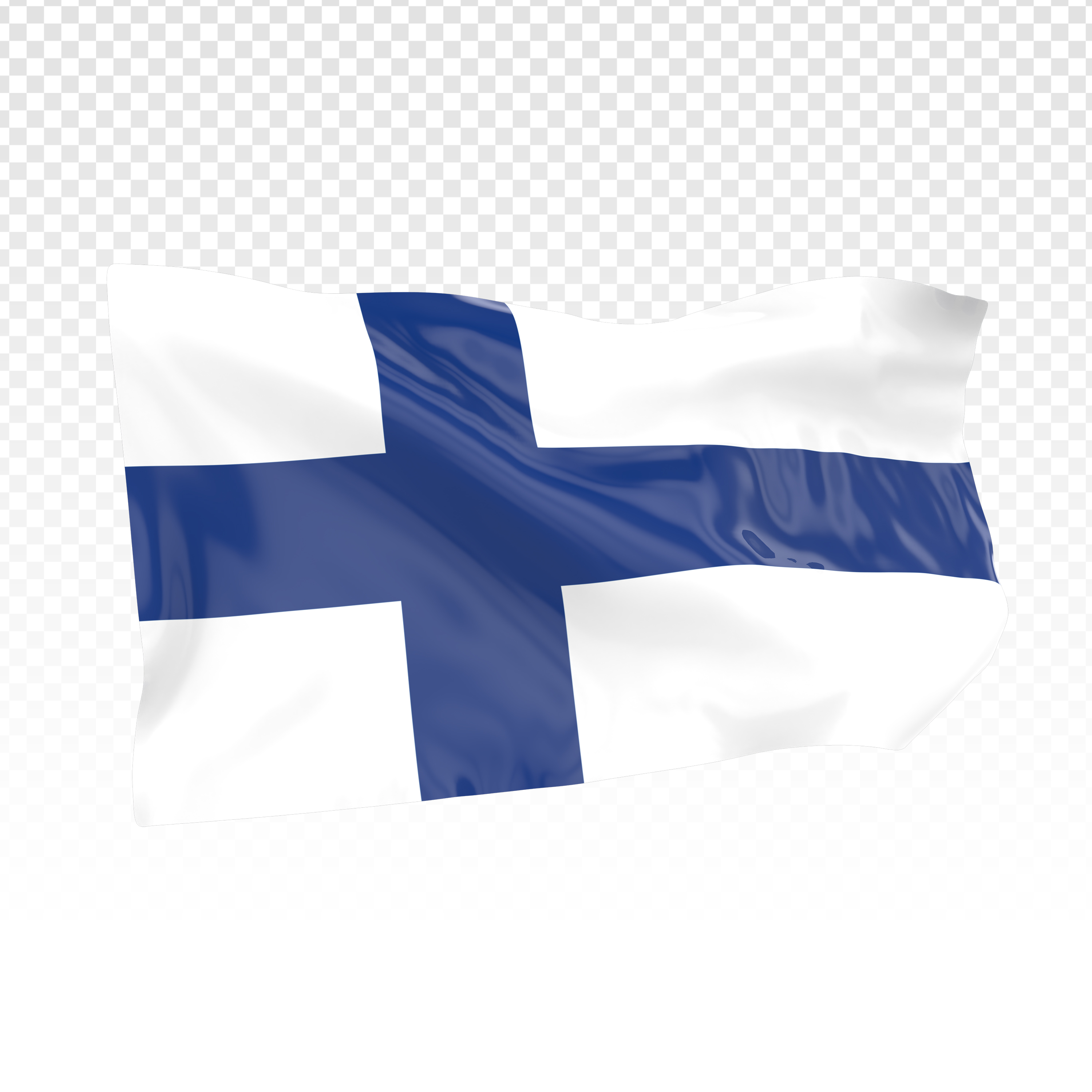 Bandeira Da Finlândia Elemento 3D Para Composição PSD