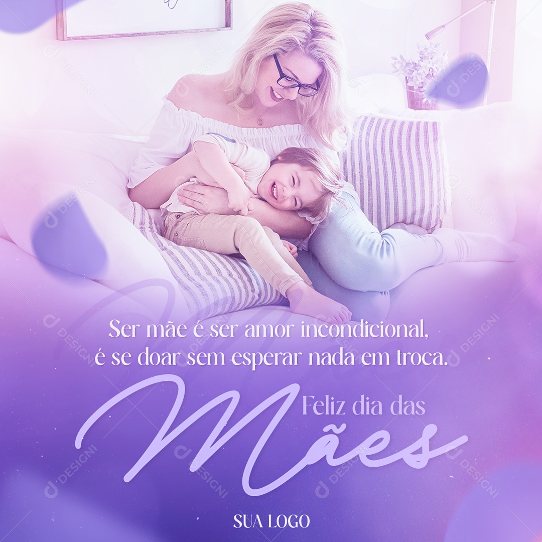 Social Media Dia Das Mães Amor Incondicional PSD Editavel
