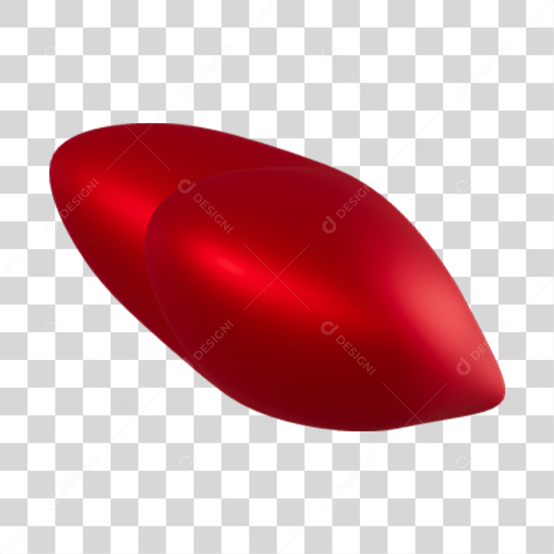 Elemento 3D de coração vermelho PNG Transparente