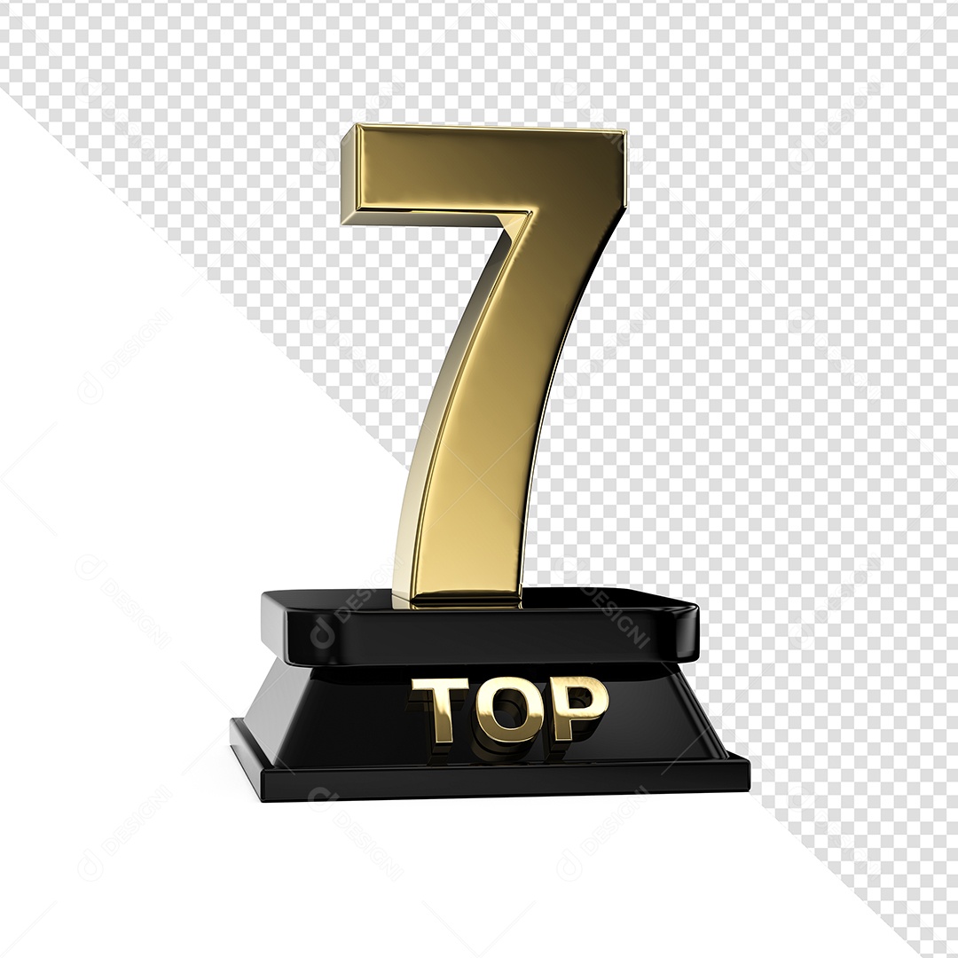 Top 7 Dourado Elemento 3D Para Composição PSD