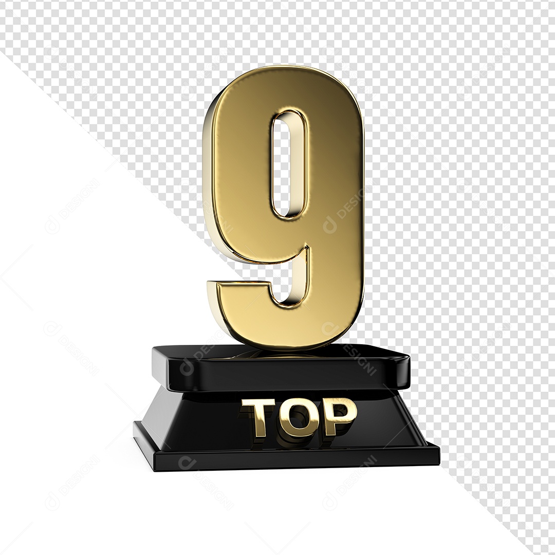 Top 9 Dourado Elemento 3D Para Composição PSD