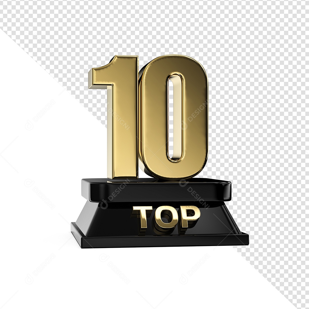 Top 10 Dourado Elemento 3D Para Composição PSD