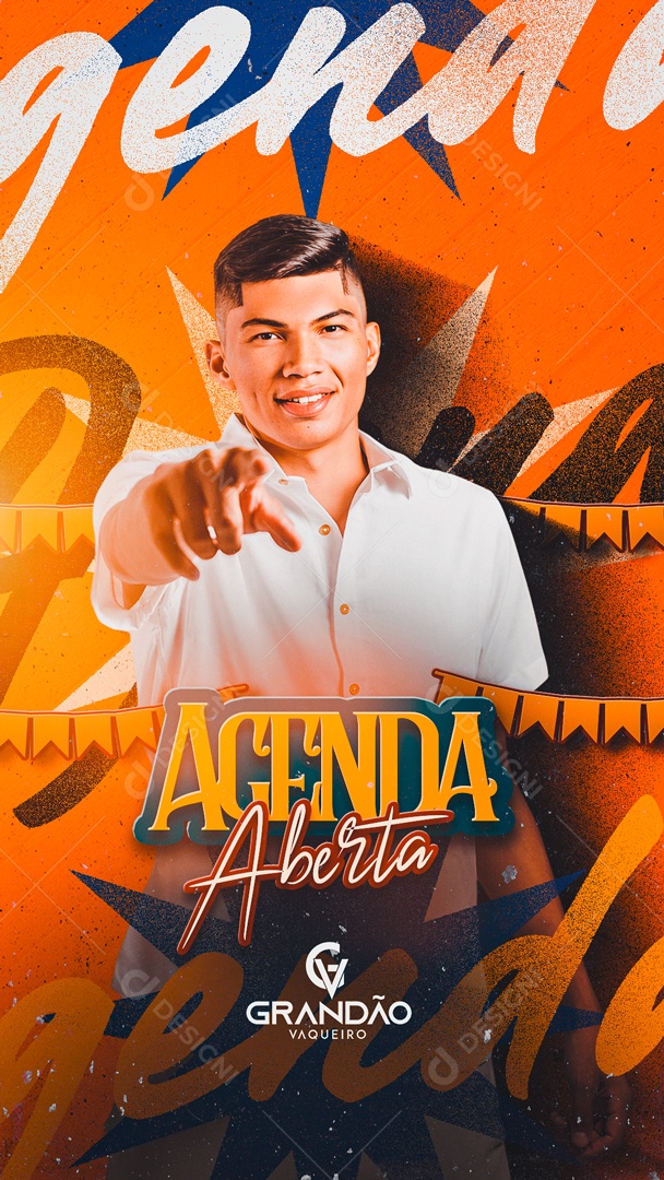 Flyer Story Agenda Aberta Grandão Vaqueiro Social Media PSD Editável