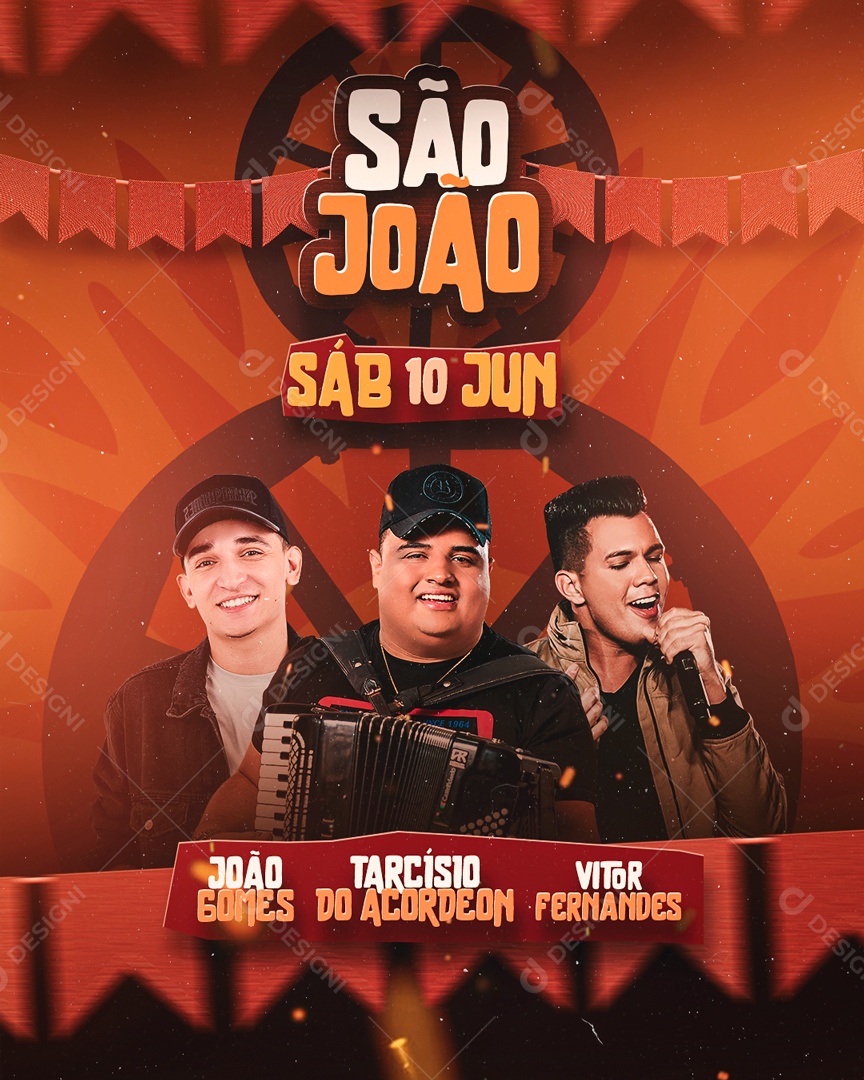 Flyer São João Social Media PSD Editável