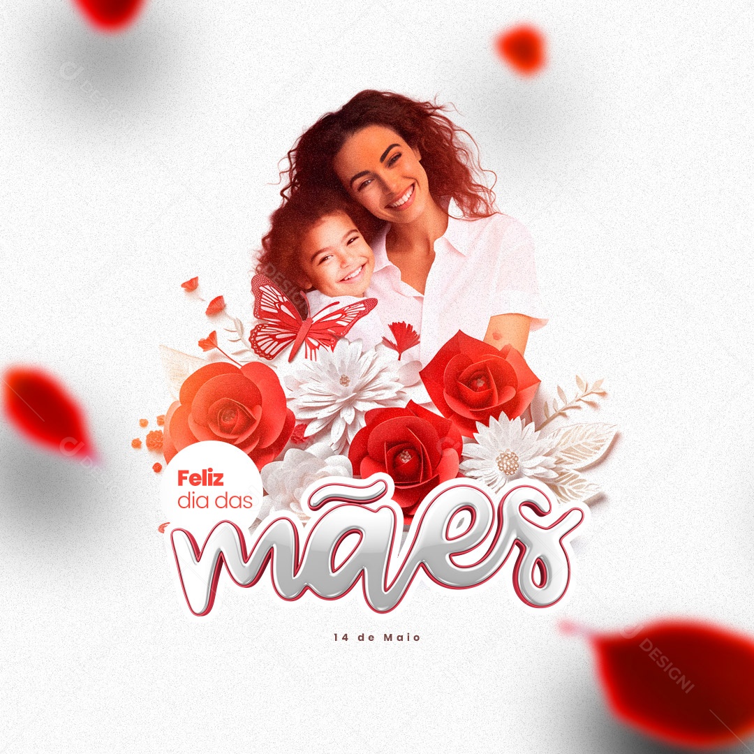 Feliz Dia Das Mães 14 de Maio Social Media PSD Editável
