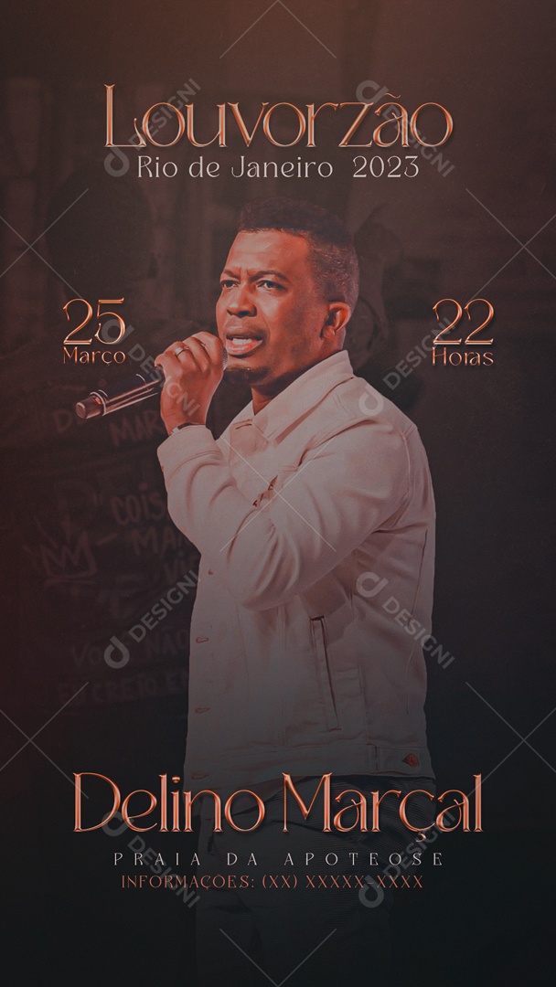 Social Media Story Louvorzão Delino Marçal PSD Editavel