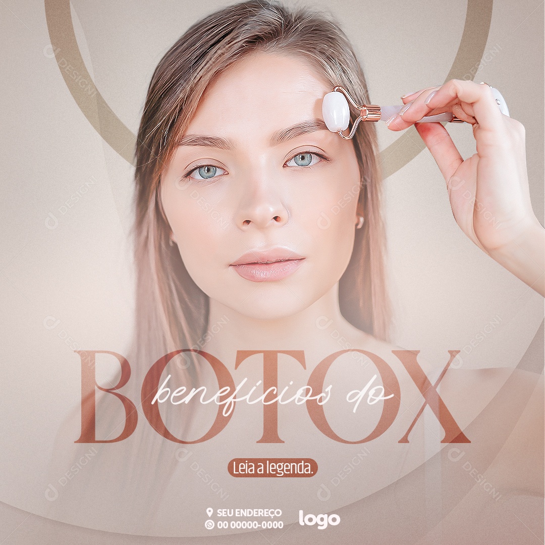 Social Media Benefícios Do Botox Estética PSD Editável