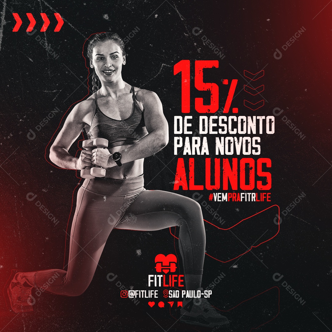 Descontos Para Novos Alunos  Social Media PSD Editável