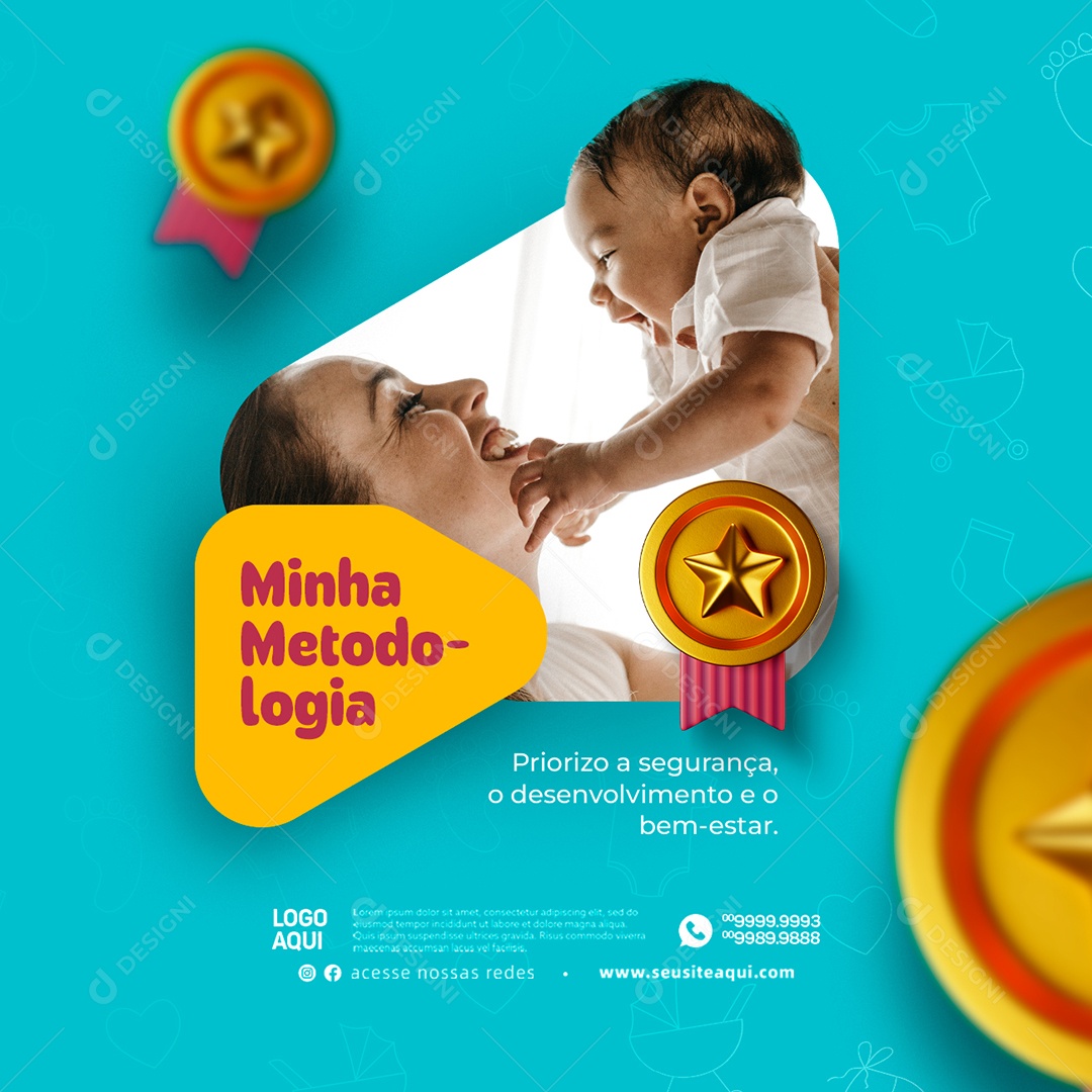 Minha Metodologia Babá Social Media PSD Editável