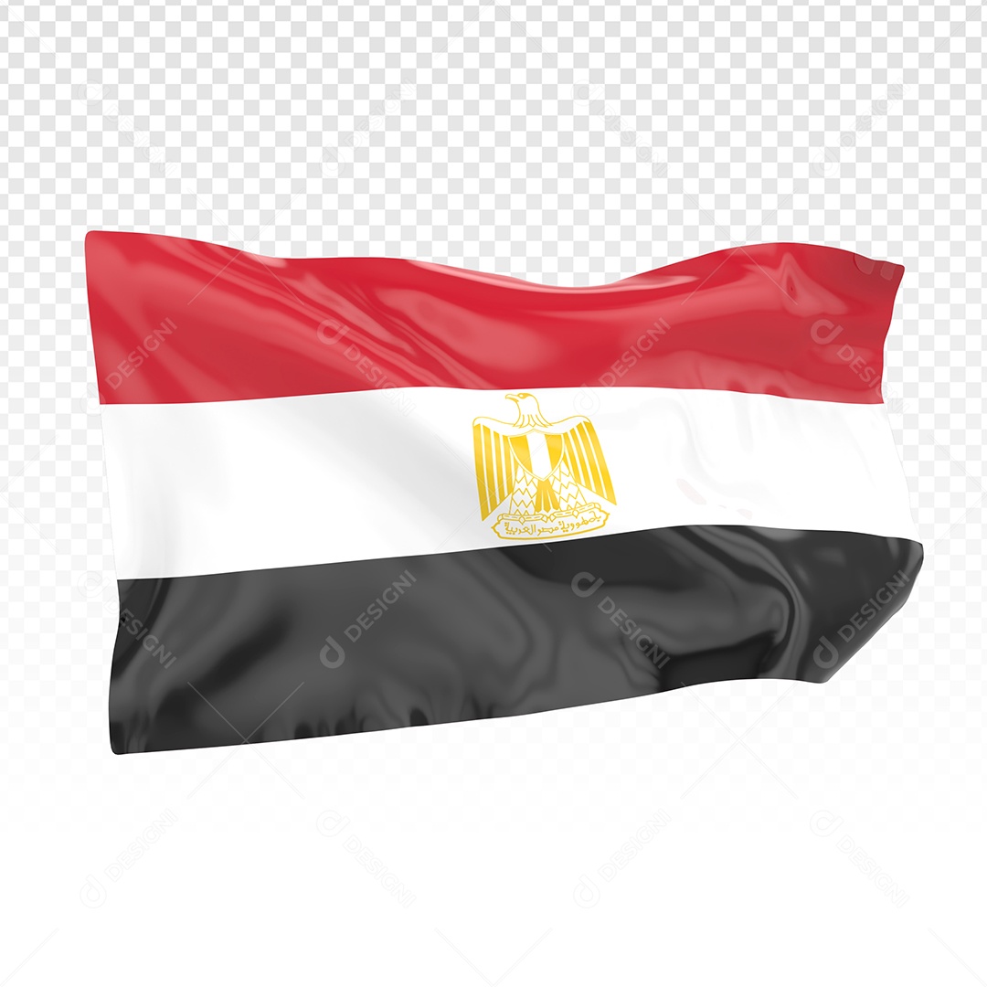 Bandeira Do Egito Elemento 3D Para Composição PSD