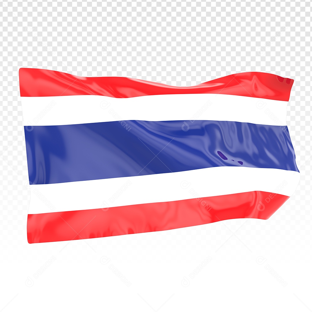 Bandeira Da Tailândia Elemento 3D Para Composição PSD