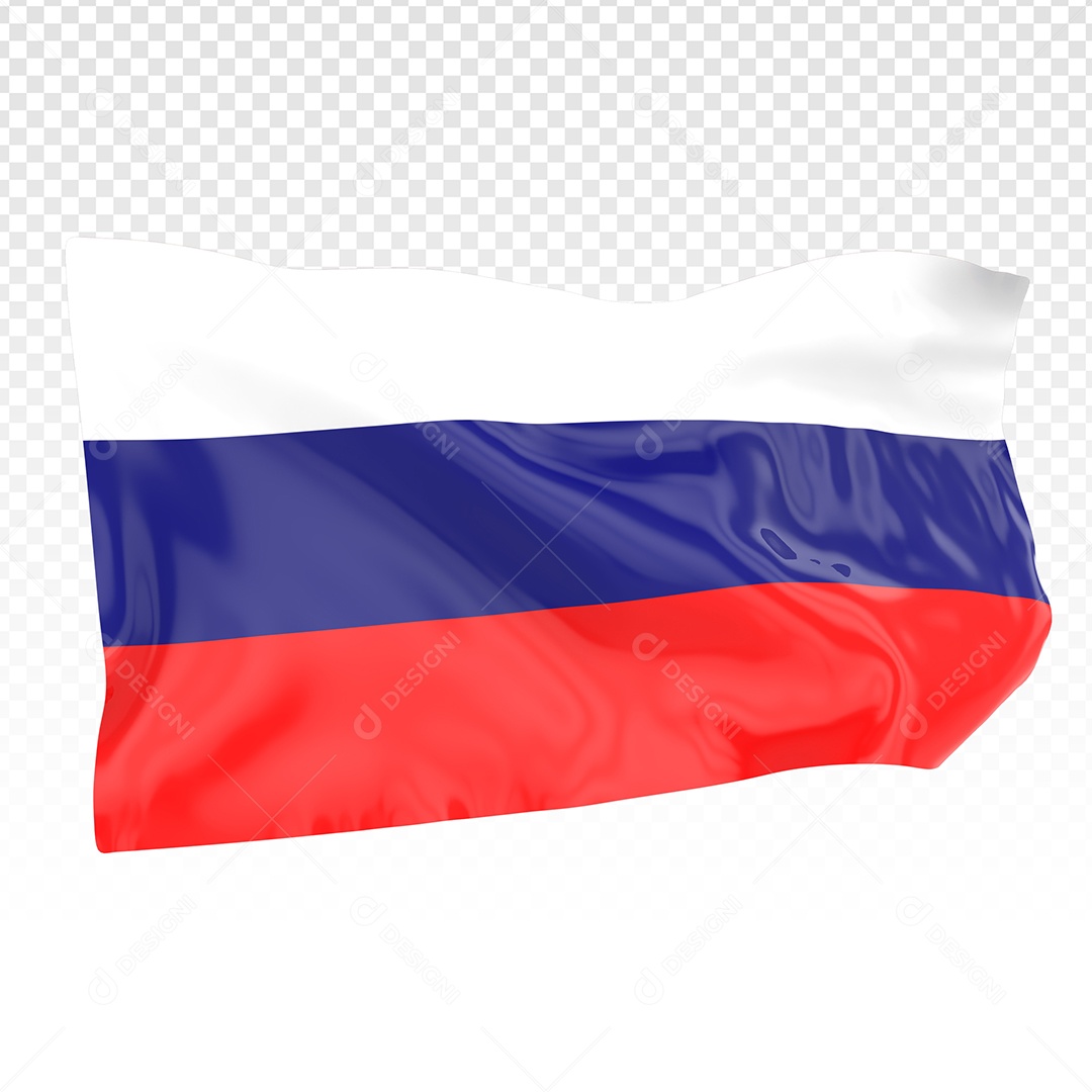 Bandeira Da Rússia Elemento 3D Para Composição PSD