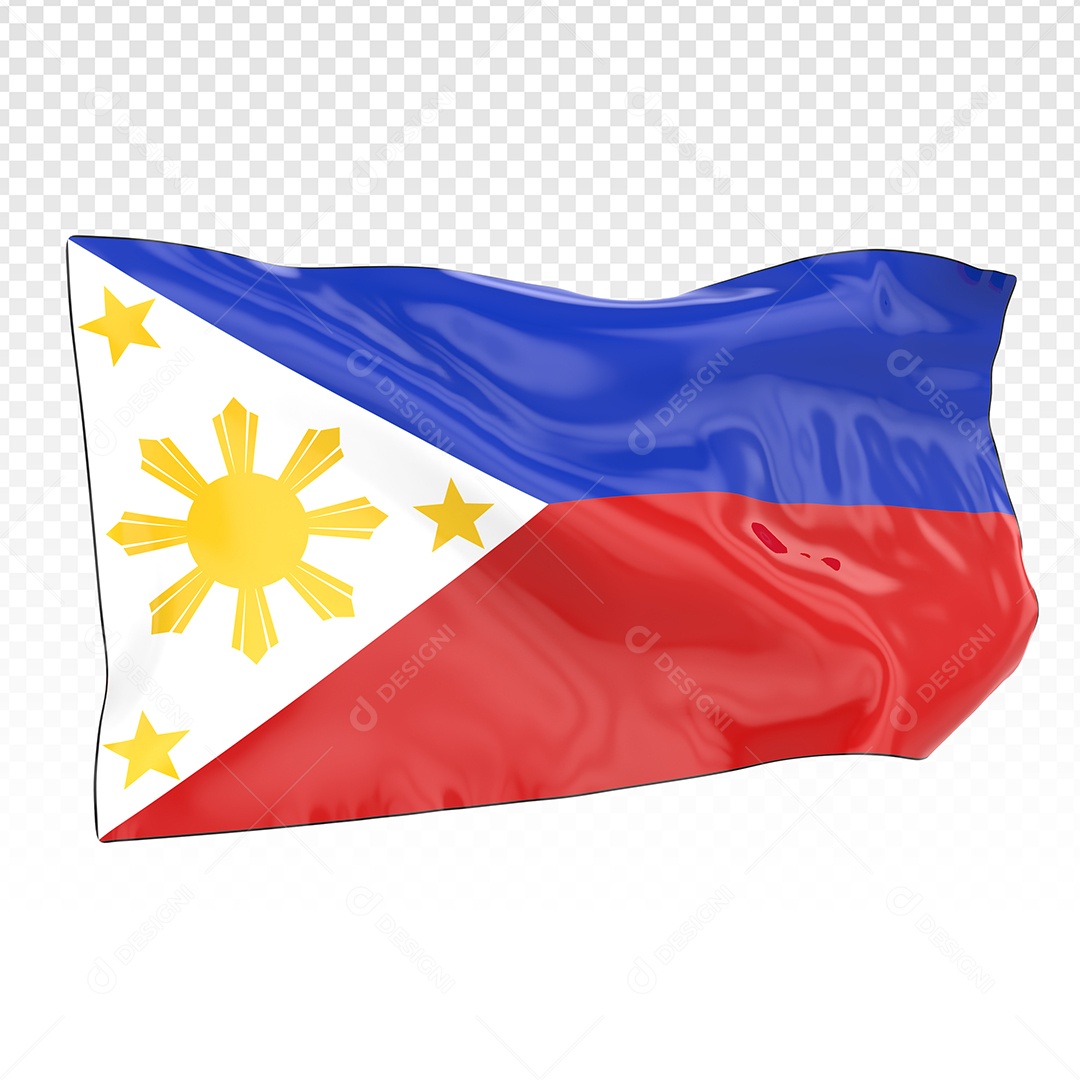 Bandeira Das Filipinas Elemento 3D Para Composição PSD