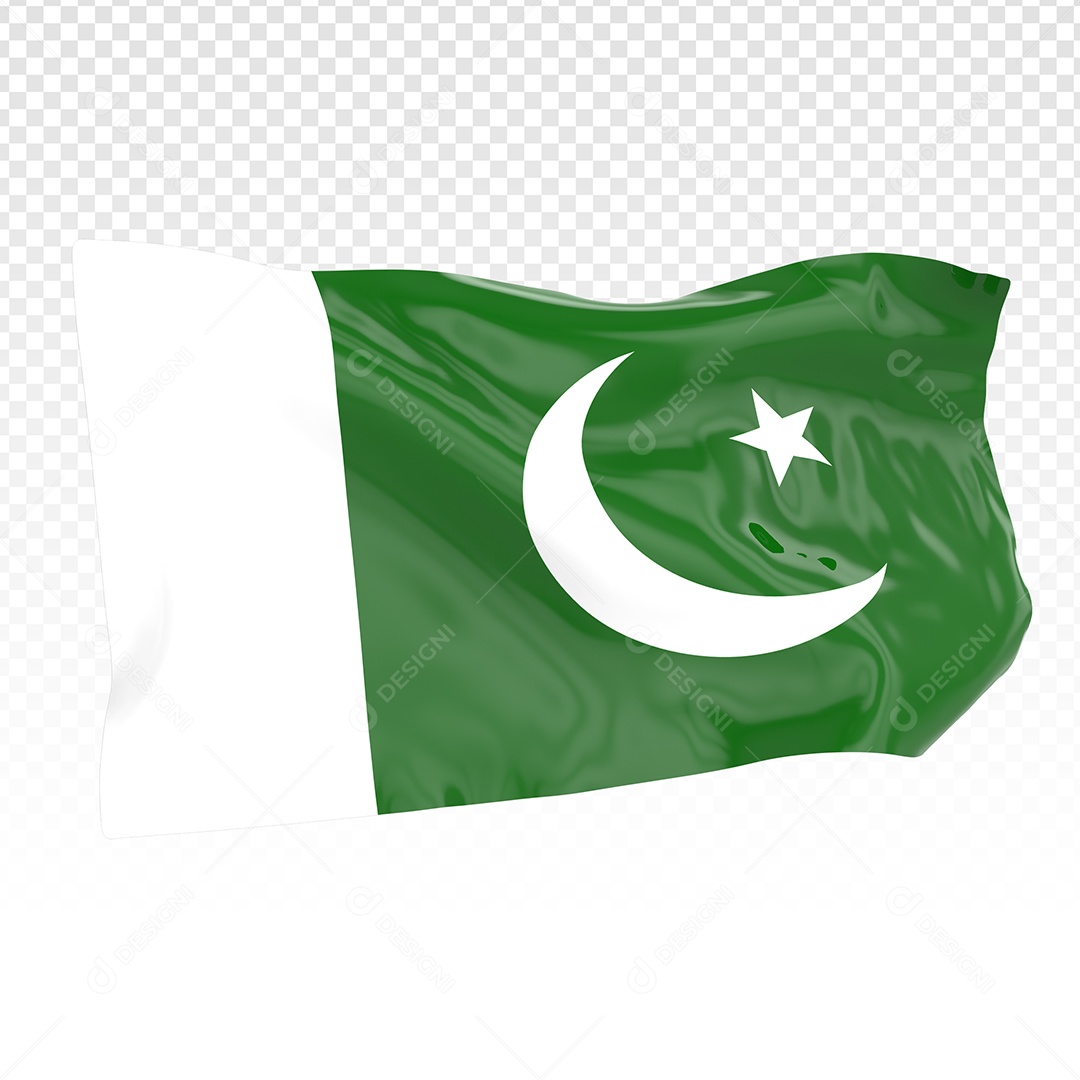 Bandeira Do Paquistão Elemento 3D Para Composição PSD