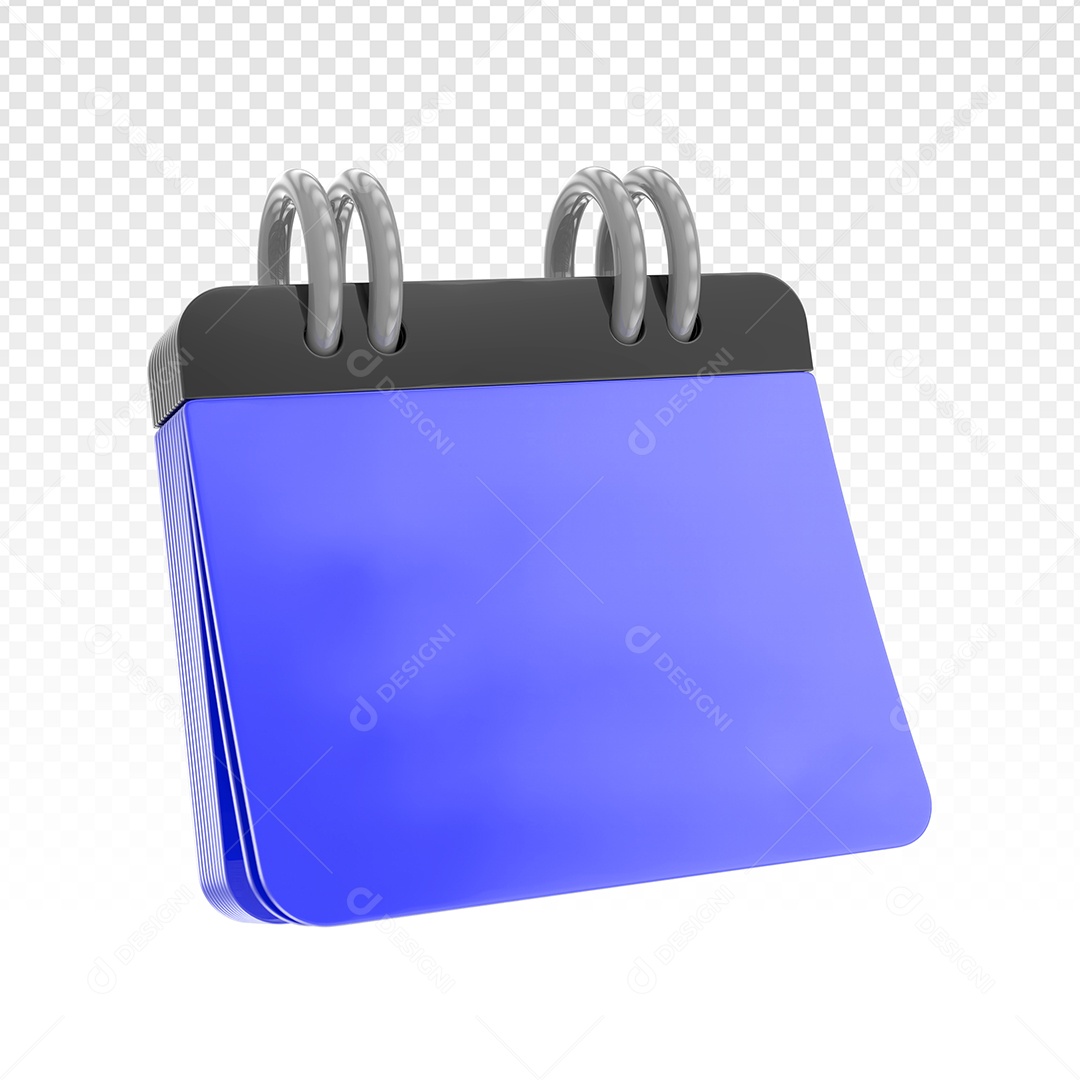 Elemento 3D De Calendário Azul Para Composição PSD