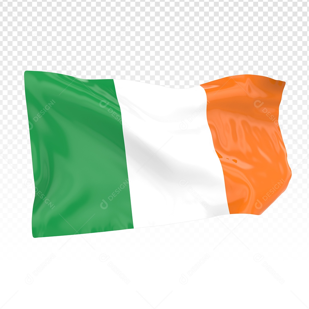 Bandeira Da Costa do Marfim Elemento 3D Para Composição PSD