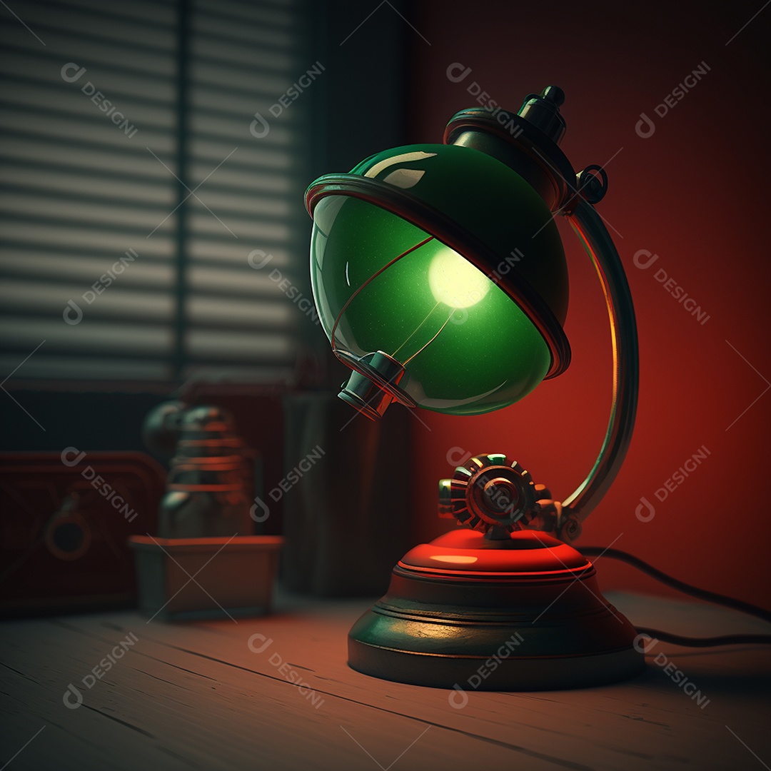 Lanterna na mesa de madeira, estilo retrô