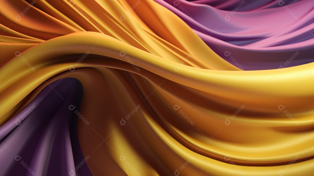 Fundo abstrato com ondas de folha brilhante