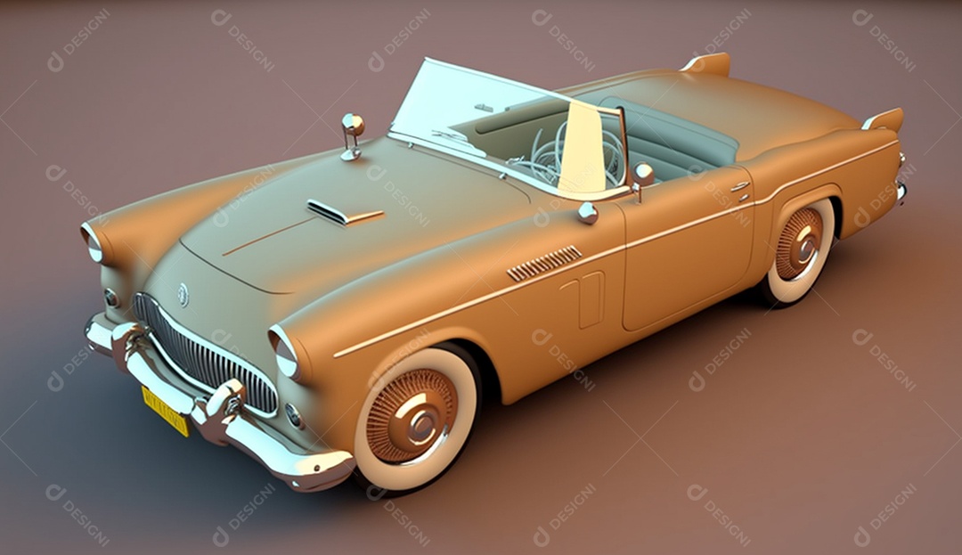 Carro antigo em fundo marrom