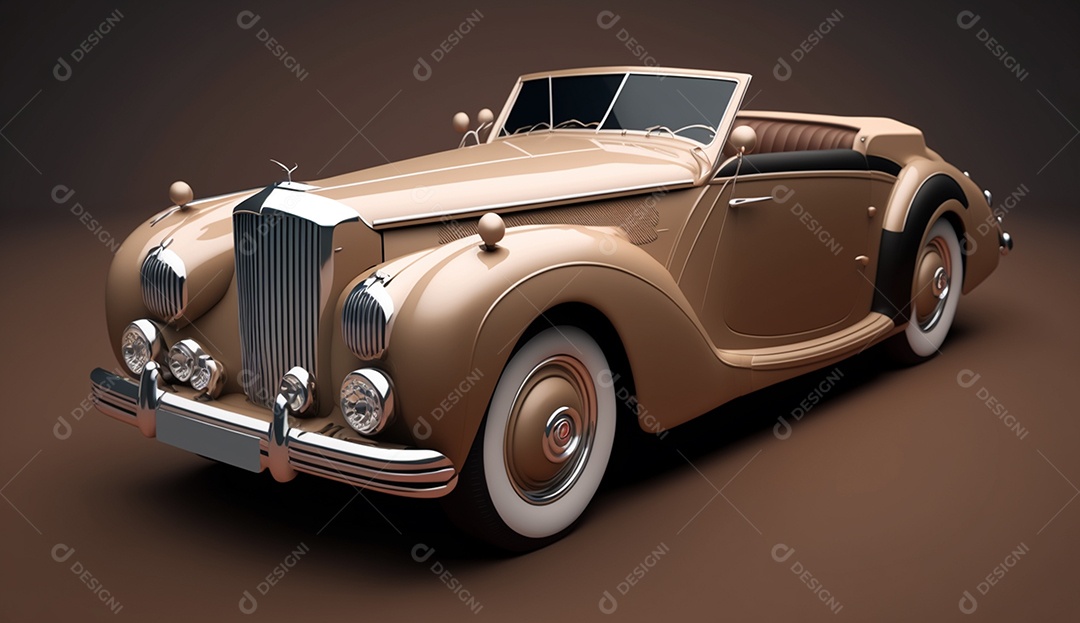 Carro antigo em fundo marrom