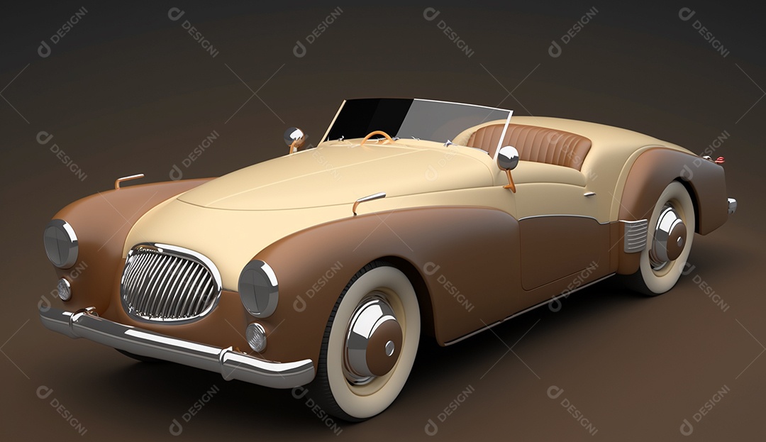 Carro antigo em fundo marrom