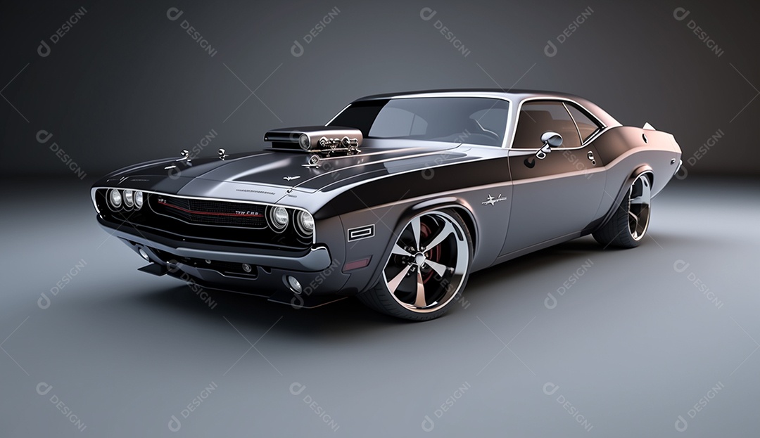 Vista frontal do velho carro preto antigo isolado em fundo preto