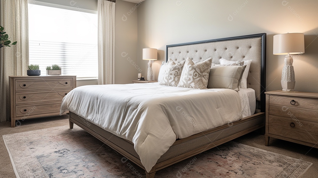 Design de interiores de quarto moderno