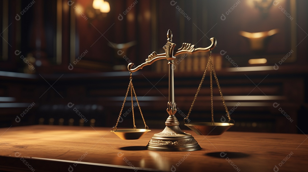 Tema da lei, martelo de juiz, fundo de mesa de madeira