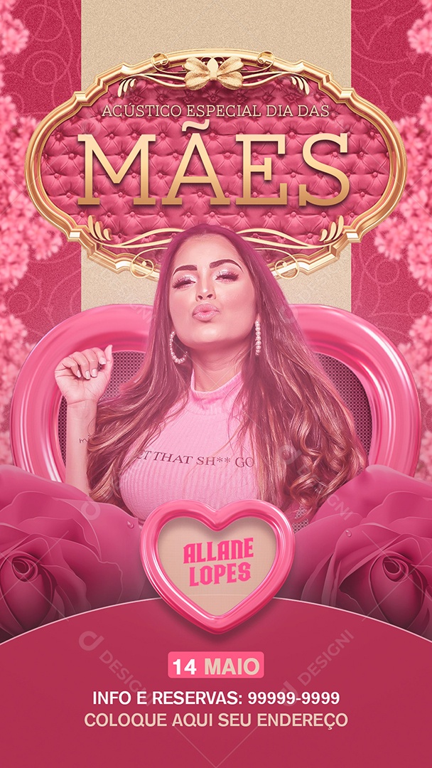 Social Media Flyer Story Dia Das Mães Allane Lopes PSD Editavel