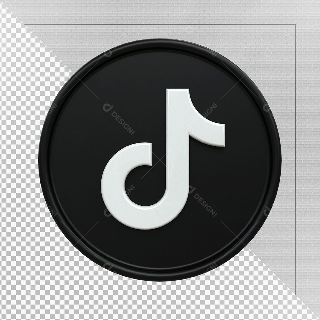 Ícone Do Tik tok Para 3D Composição PSD