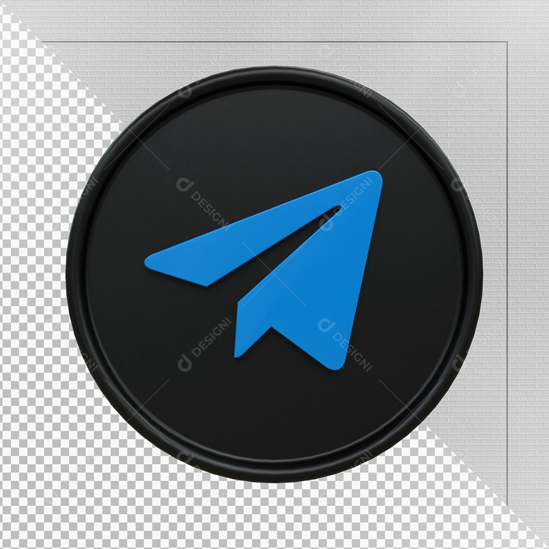 Ícone Do Telegram Snapchat Para 3D Composição PSD