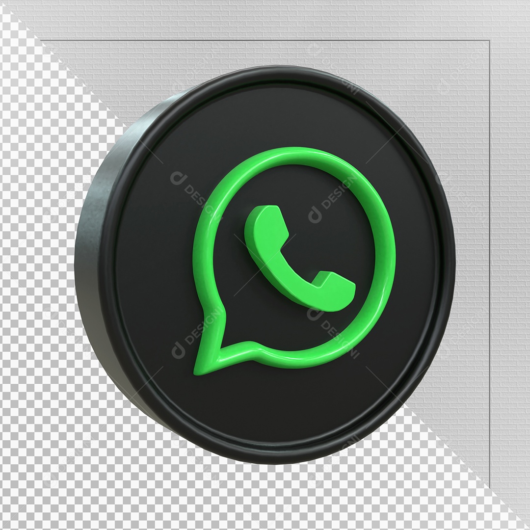 Ícone Do WhatsApp Elemento 3D Para Composição PSD