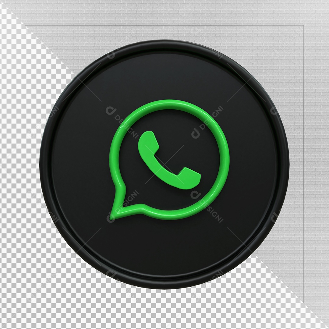 Ícone Do WhatsApp Elemento 3D Para Composição PSD