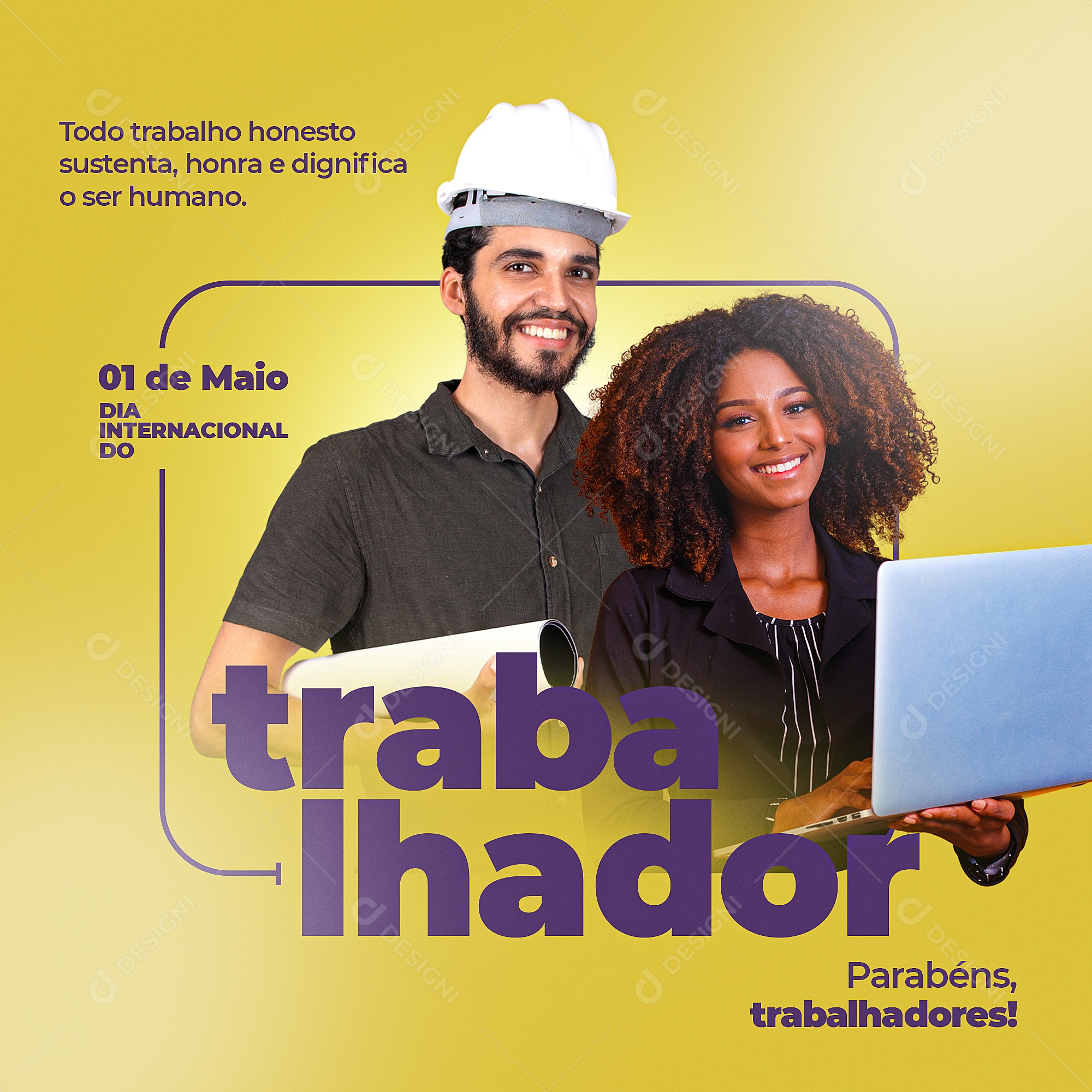 Dia Internacional Do Trabalhador 01 De Maio Honra O Ser Humano PSD Editável