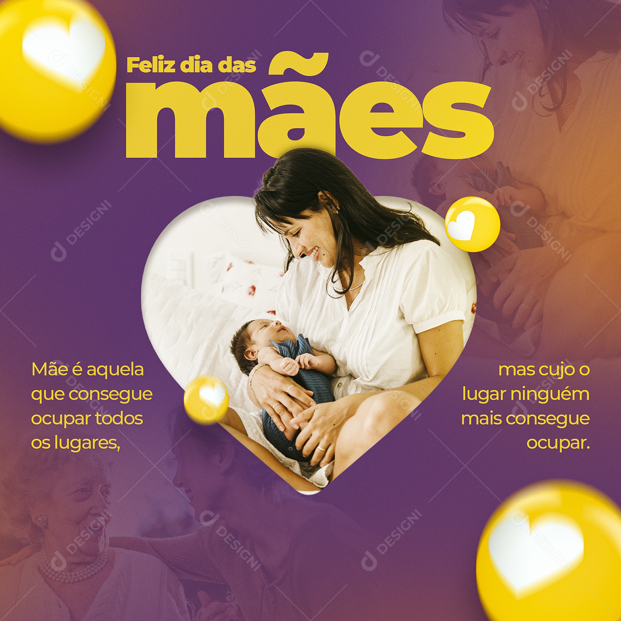 Social Media Dia Das Mães Ocupar Todos Os Lugares PSD Editável