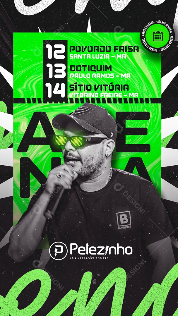 Story Flyer Shows Pelezinho Social Media PSD Editável