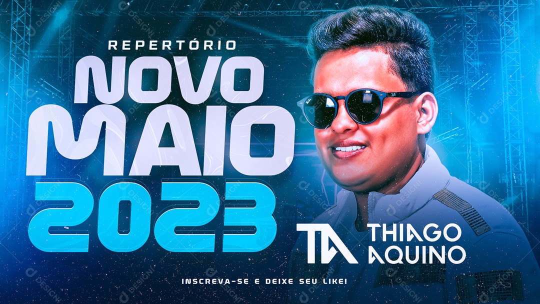 Flyer Repertorio Novo Thiago Aquino Social Media PSD Editável