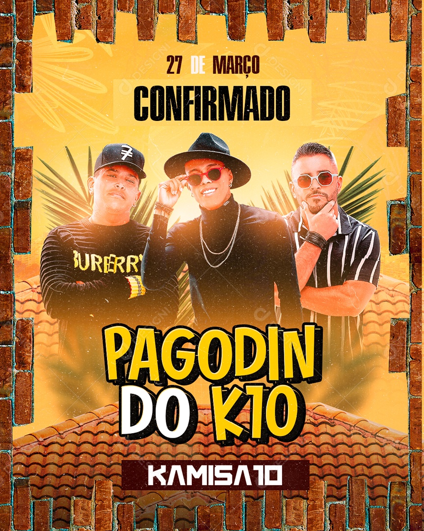 Flyer 27 de Março Pagodinho k10 Social Media PSD Editável