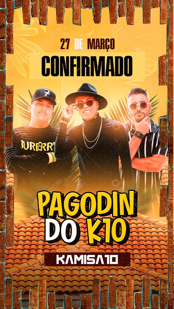 Story Flyer 27 de Março Pagodinho k10 Social Media PSD Editável