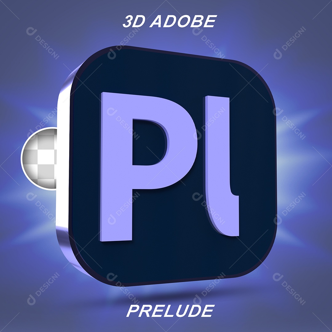 Elemento 3D Adobe Prelude Para Composição PSD