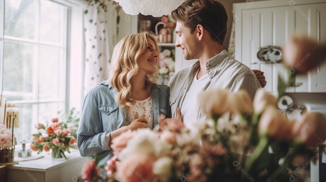 Lindo casal felizes juntos