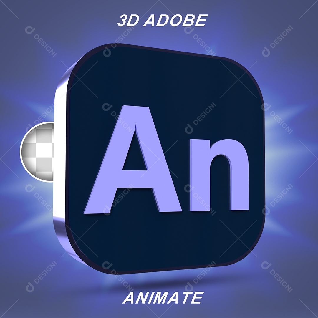 Elemento 3D Adobe Animate Para Composição PSD
