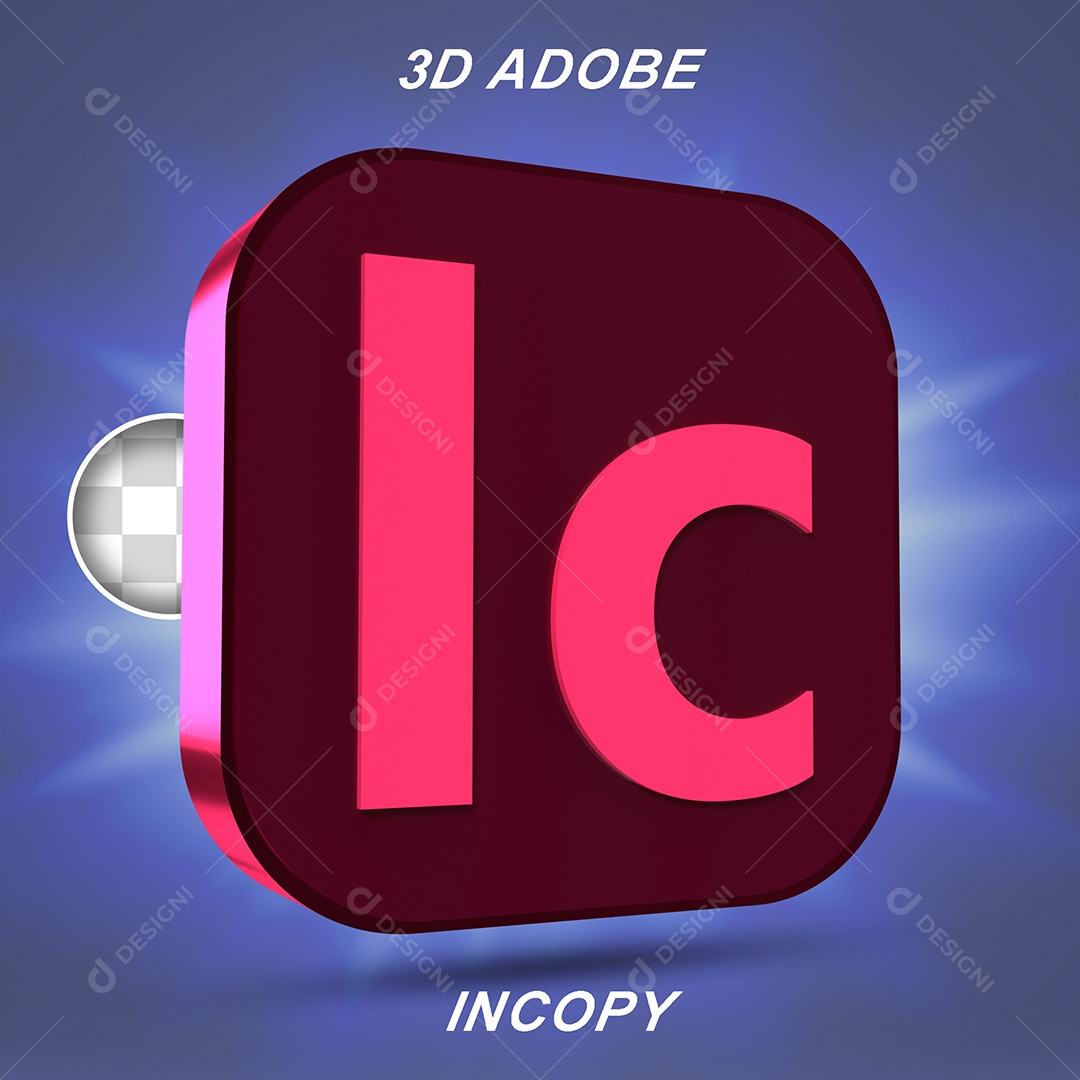 Elemento 3D Adobe Incopy Para Composição PSD