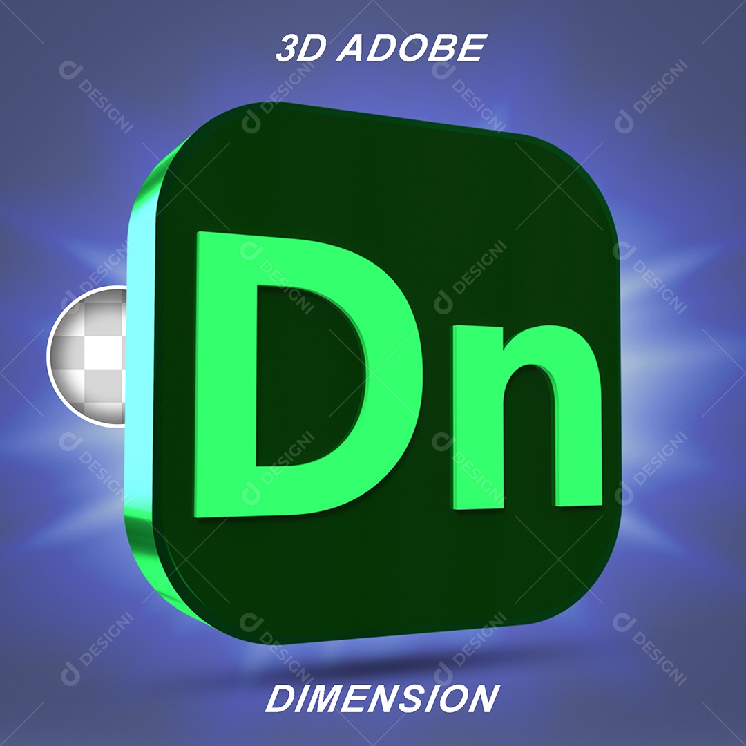 Elemento 3D Adobe Dimension Para Composição PSD